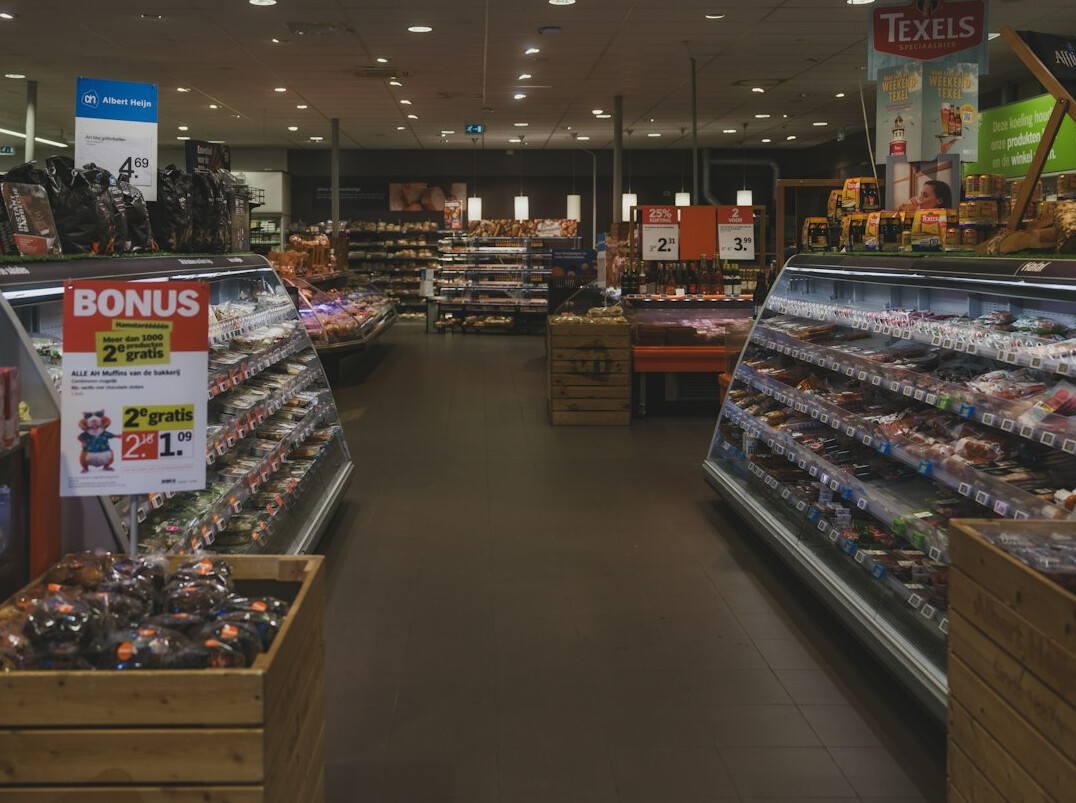 store detective in cosmetics aisle